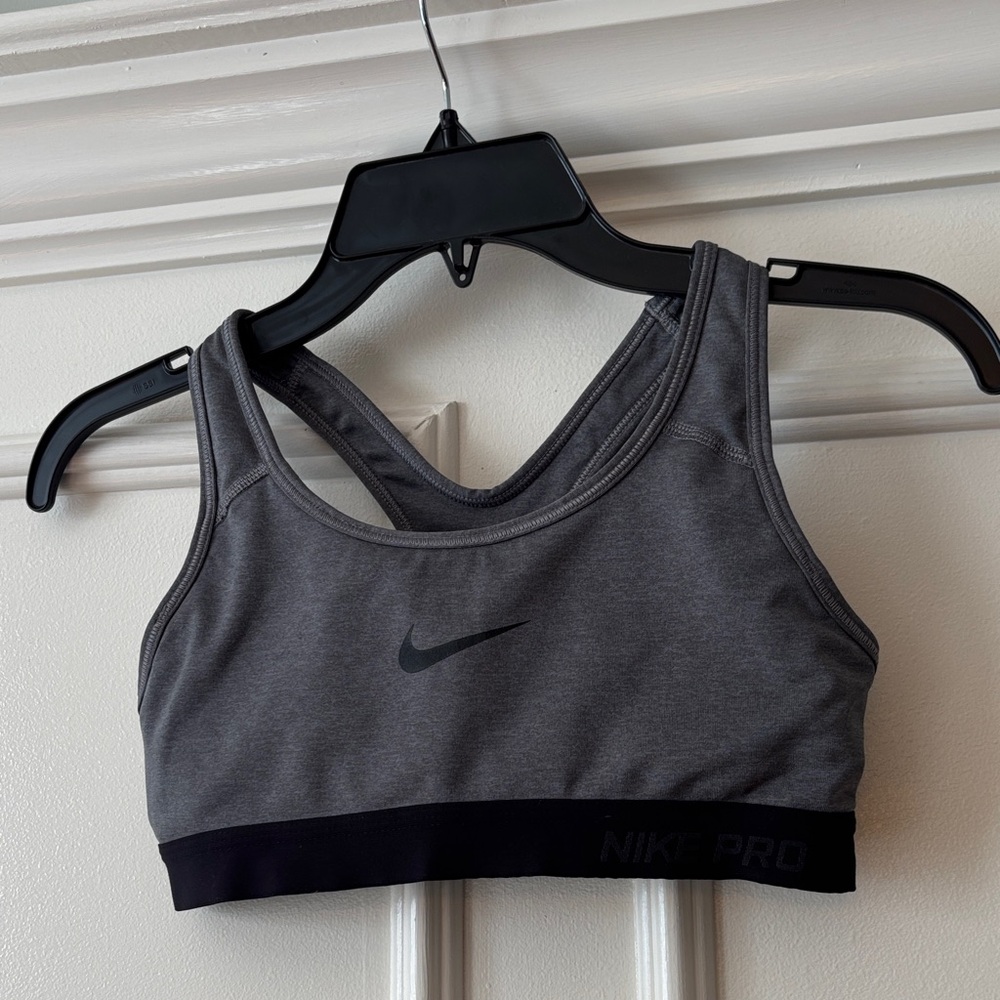 Nike Pro Charcoal Sports Bra